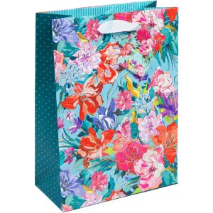 Geantă de cadou Goldbuch Velvet Bloom 30x21 cm, aur, medie