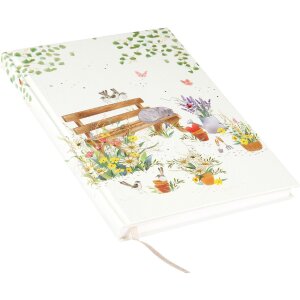 Agenda Goldbuch Garden Calm 15x22 cm – 200 de pagini, imprimare aurie, îmbinare cu fir