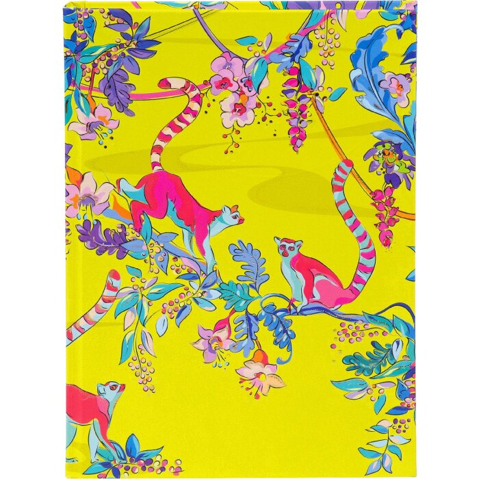 Agendă Goldbuch Wild Life Lemuri 15x22 cm, DIN A5, cu imprimate aurii și închidere cu fir