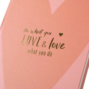 Agendă Goldbuch – love what you do, 15x22 cm, cu imprimeu auriu, 200 pagini efalin