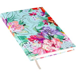 Notebook Goldbuch Velvet Bloom 15x22 cm – 200 de pagini cu imprimeu artistic, legătură cu fire și imprimare aurie în relief