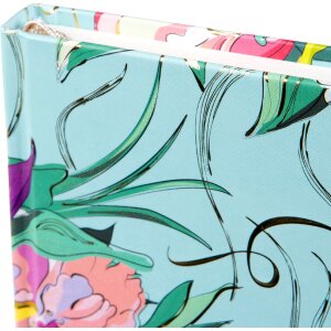 Notebook Goldbuch Velvet Bloom 15x22 cm – 200 de pagini cu imprimeu artistic, legătură cu fire și imprimare aurie în relief