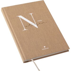 Agenda Goldbuch cu marcătoare, 15x22 cm, 200 pagini, lemn texturat