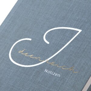 Agendă Goldbuch – Idei abundentă, 15x22 cm, alb-gold, legătură din lână, cu marcator