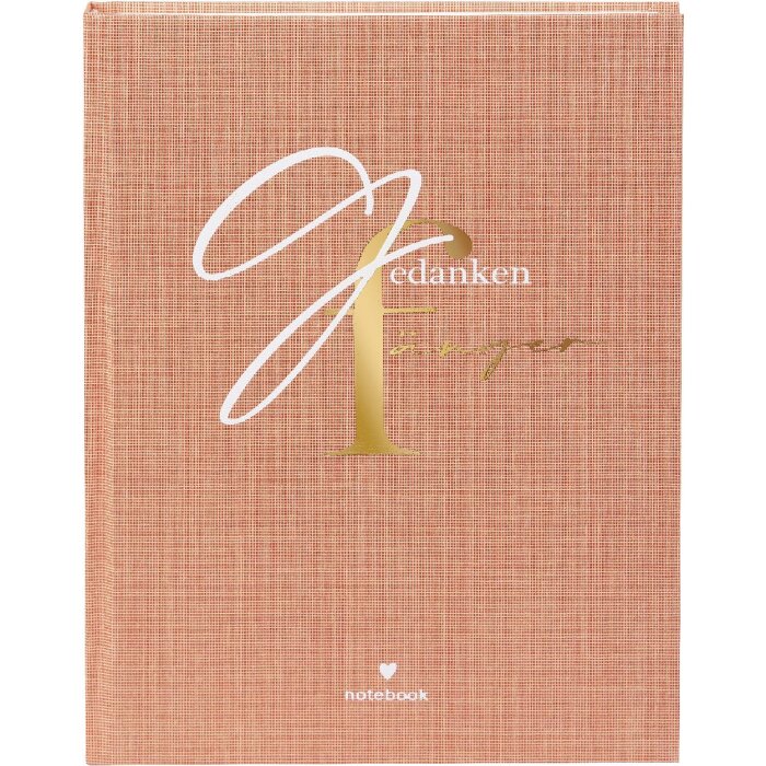 Notițe Goldbuch Gedankenfänger – 200 pagini, legătură din lână, design auriu & alb