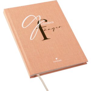 Notițe Goldbuch Gedankenfänger – 200 pagini, legătură din lână, design auriu & alb