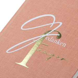 Notițe Goldbuch Gedankenfänger – 200 pagini, legătură din lână, design auriu & alb