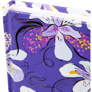Notebook Goldbuch Orchid Mood Purple, 200 pagini goale, costură cu fir, 15x22 cm