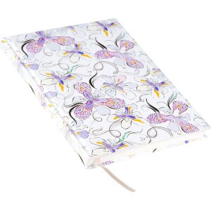 Agendă Goldbuch Orchid Mood White 15x22 cm, 200 pagini blanko, închidere cu fir