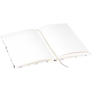 Agendă Goldbuch Orchid Mood White 15x22 cm, 200 pagini blanko, închidere cu fir