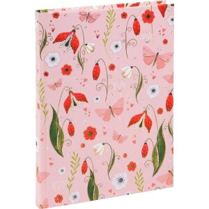 Agendă Goldbuch Secret Garden roz 15x22 cm, 200 pagini goale