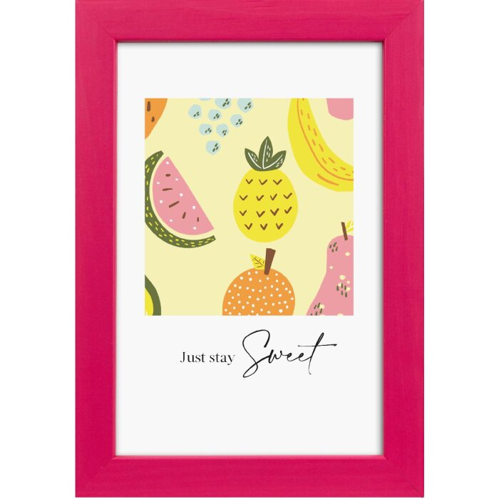 Rama foto Goldbuch Lunaro roz 10x15 cm din lemn cu sticlă normală