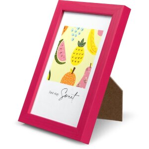 Rama foto Goldbuch Lunaro roz 10x15 cm din lemn cu sticlă normală