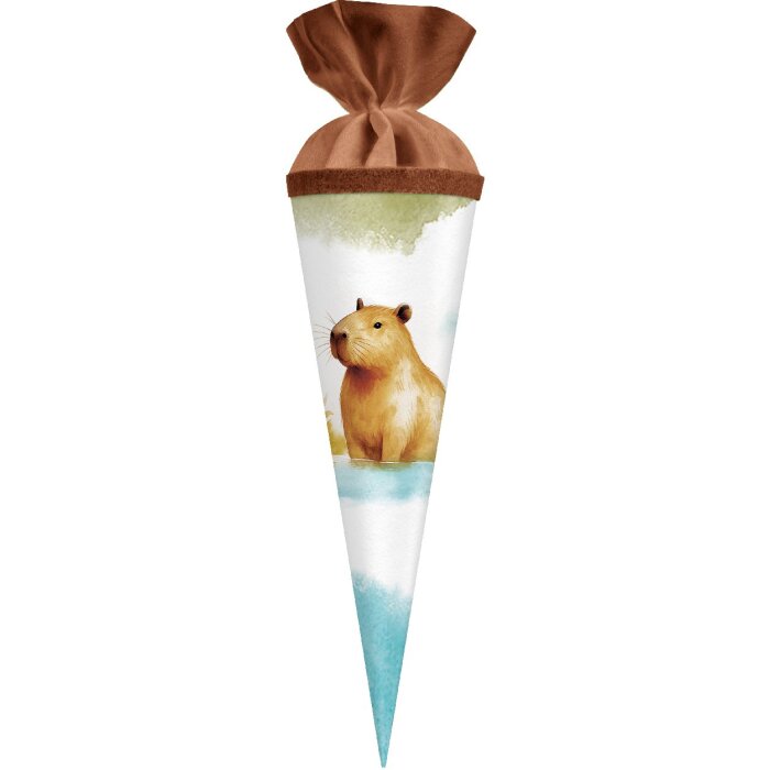 Sticlă de cadou Capybara 35x11 cm, carton lacat cu fermecător din fibră