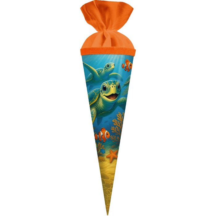 Sac de cadou Meeresfreunde Goldbuch, carton lacat, cu închidere din piele de încălțăminte