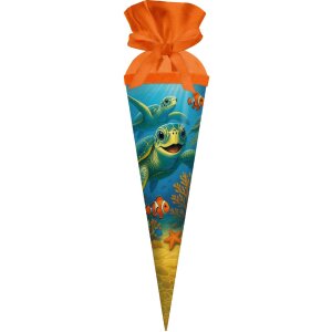 Sac de cadou Meeresfreunde Goldbuch, carton lacat, cu închidere din piele de încălțăminte