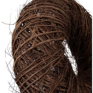 Clayre & Eef Deko Kranz Rattan Braun Ø 60x18 cm natur für Tür Wand Tisch
