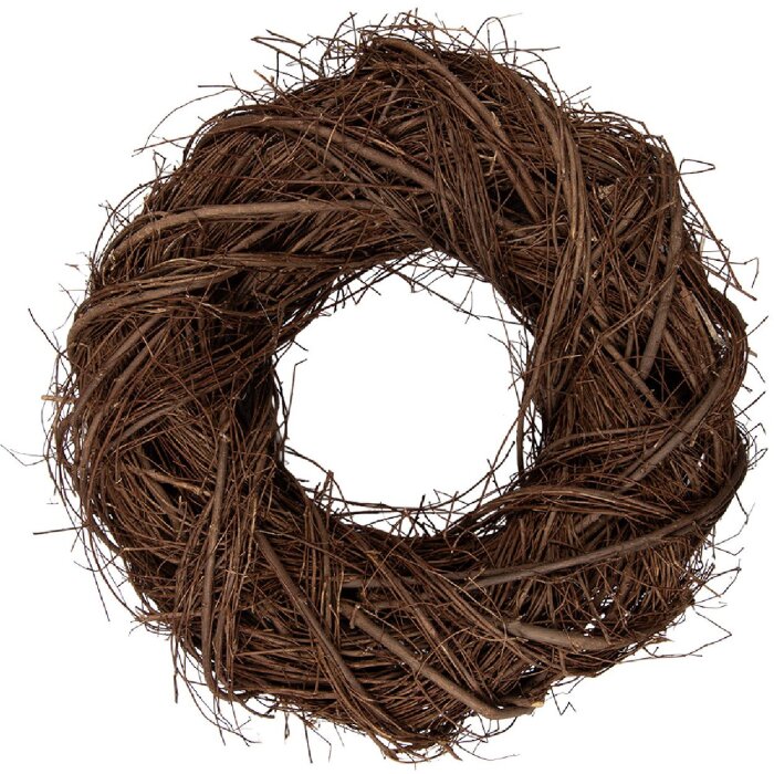 Clayre & Eef Deko Kranz Rattan Braun Ø 40x11 cm rustikal für Tür Wand Tisch Deko