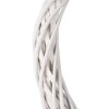 Clayre & Eef 6RO0603XLW Dekorationskranz aus Natur-Rattan weiß Ø 50 cm