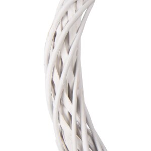 Clayre & Eef 6RO003XSW Weihnachtskranz aus Naturrattan weiß Ø 20 cm