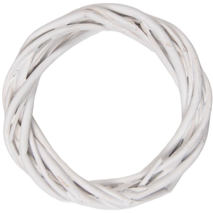 Coroană de Crăciun din rattan alb Ø 10x2 cm – Clayre & Eef