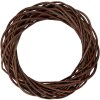 Coroană decorativă Clayre & Eef din rattan natural, maro, Ø 30x6 cm