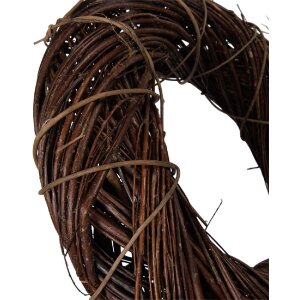 Clayre & Eef 6RO0605L Natürlicher Rattan-Weihnachtskranz Ø 50 cm x 12 cm