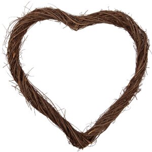 Coroană decorativă din rattan în formă de inimă,...