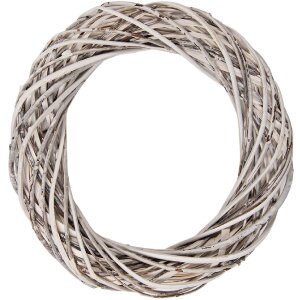 Clayre & Eef 6RO0610MW Rattankranz Weiß Ø 30x6 cm