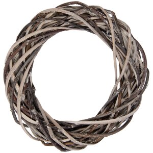 Clayre & Eef 6RO0610S Dekoration Kranz aus Rattan Braun-Beige Ø20x4cm