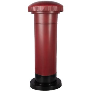 Cutie poștală Clayre & Eef Ø 36x86 cm, roșu-negru, metal, exterior