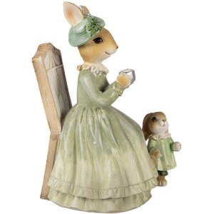 Clayre & Eef Lapăr Decorativ Maro-Verde 14x10x18 cm