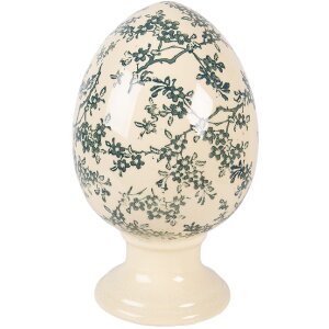 Ou decorativ Clayre & Eef galben-verde Ø15x24 cm