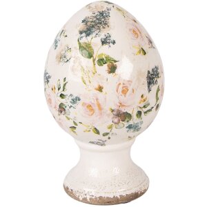 Decorație cu ouă pe picior, Clayre & Eef, bej și roz,...