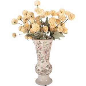 Vază ceramică Clayre & Eef, bej-verde deschis,...