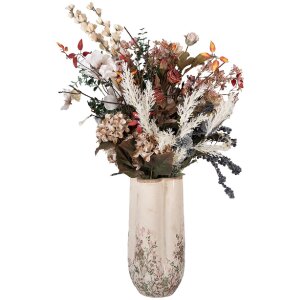 Vază Clayre & Eef Ø 16x36 cm, bej-verde, ceramică