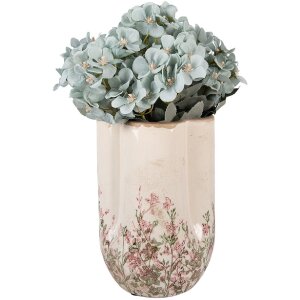 Floriță Clayre & Eef din ceramica, bej-verde deschis,...