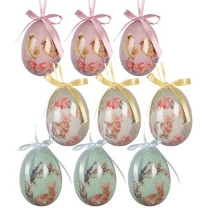 Set de 9 hângere decorative în formă de ou,...