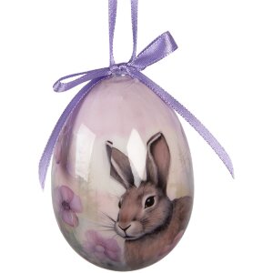 Set de 9 hângere decorative în formă de ouă, multicolor, Ø 5x8 cm, Clayre & Eef