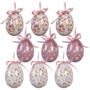 Set de 9 decoratiuni suspendate în formă de ouă,...