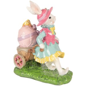 Decorativ șoarece alb-verde Clayre & Eef, 19x11x23 cm