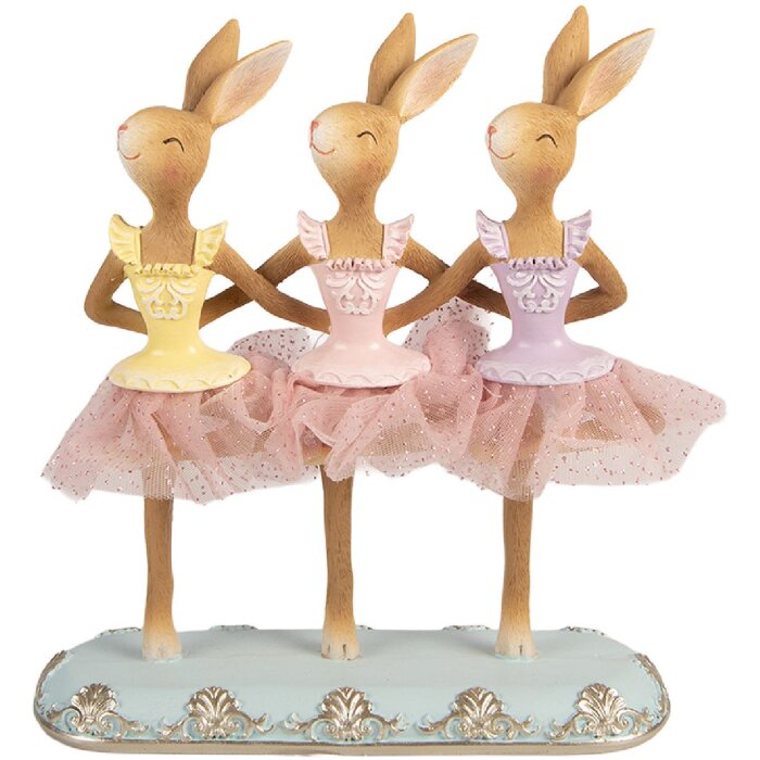 Decorație de casă în formă de iepure Clayre & Eef, maro roz, 23x8x25 cm