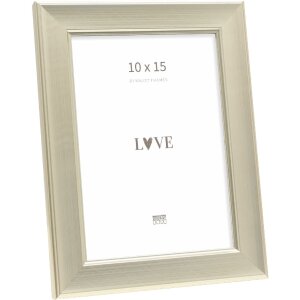 Ramă foto Deknudt S244 argint, 10x15 cm, profil de lemn...