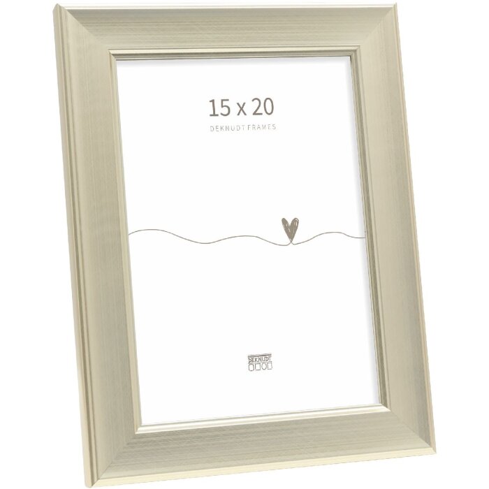 Ramă foto Deknudt S244 argint, 15x20 cm, profil cu vârf închis