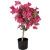 Decorativ bougainvillea roz cu frunze verzi, 30x30x90 cm, Clayre & Eef