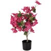 Decorativ bougainvillea roz cu frunze verzi, 30x30x90 cm, Clayre & Eef