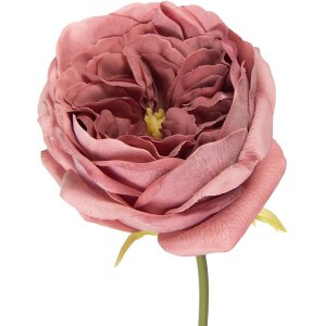 Flori artificiale Rose Clayre & Eef, 9x9x35 cm, cu accente verzi