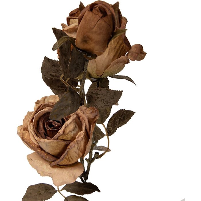 Rama decorativă Clayre & Eef cu ramură și flori, 12x12x70 cm