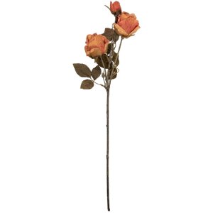 Rama decorativă cu flori portocaliu-verde 12x12x70 cm...