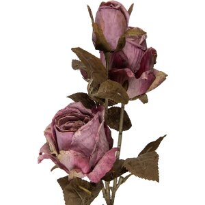 Clayre & Eef ramură cu flori violet-verde 12x12x70 cm